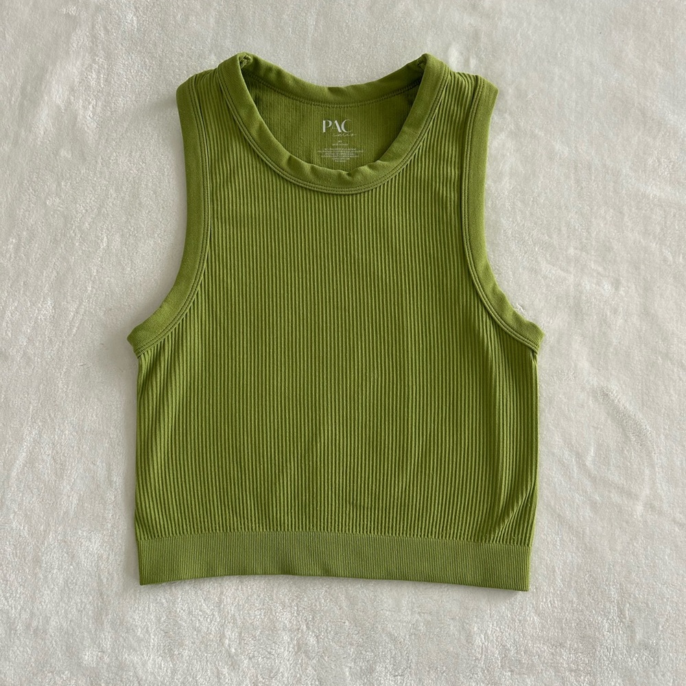 PacSun Sage Green Ribbed Crop Top